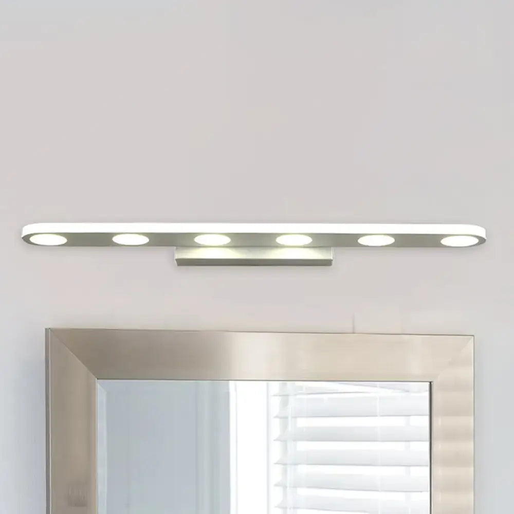 Silver Oblong LED Wall Light