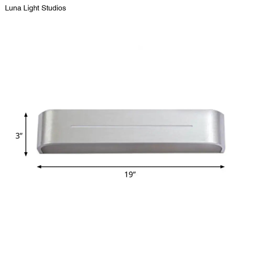 Silver Aluminum Wall Sconce
