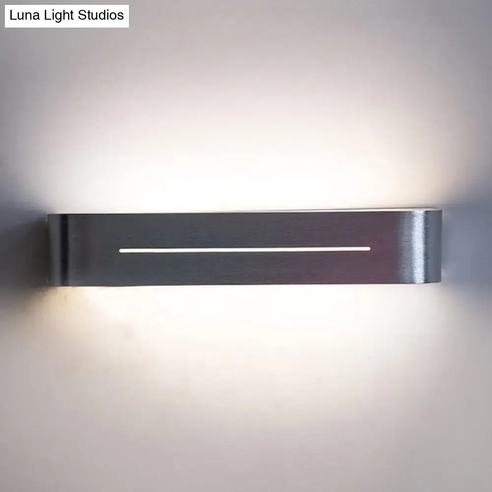 Silver Aluminum Wall Sconce