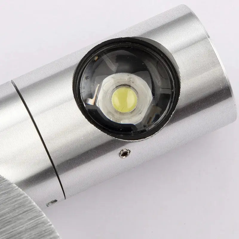 Silver Dual Spot Wall Lamp