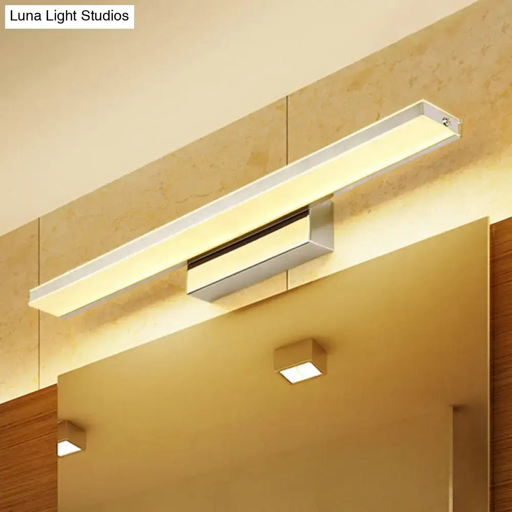 Silver Slim LED Sconce