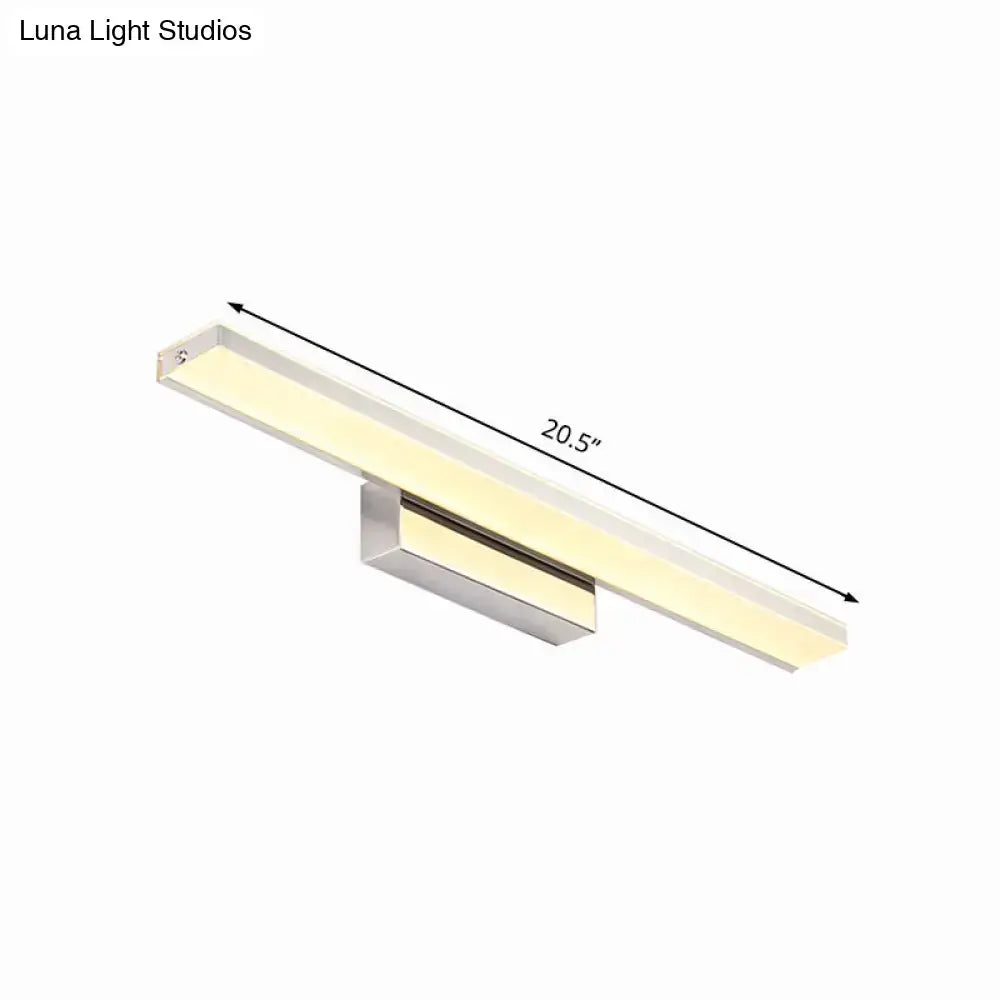 Silver Slim LED Sconce