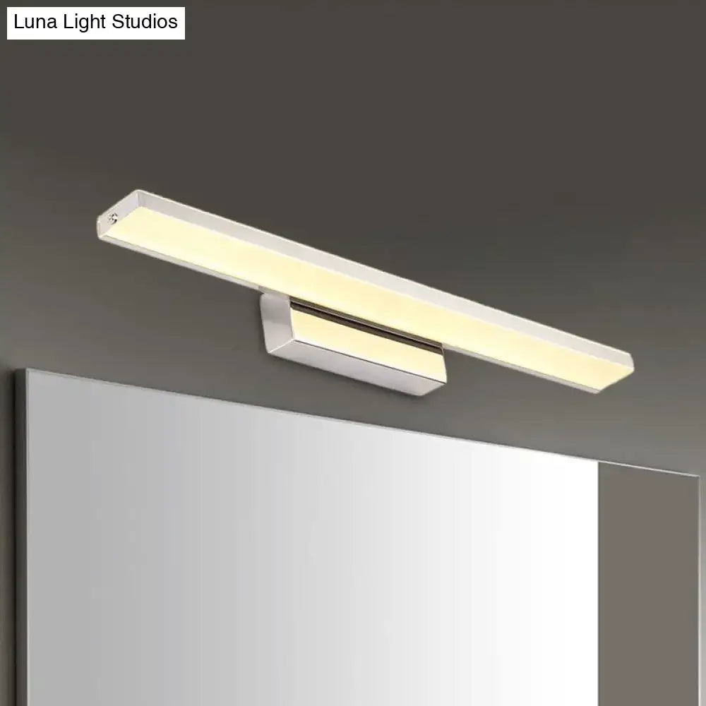 Silver Slim LED Sconce
