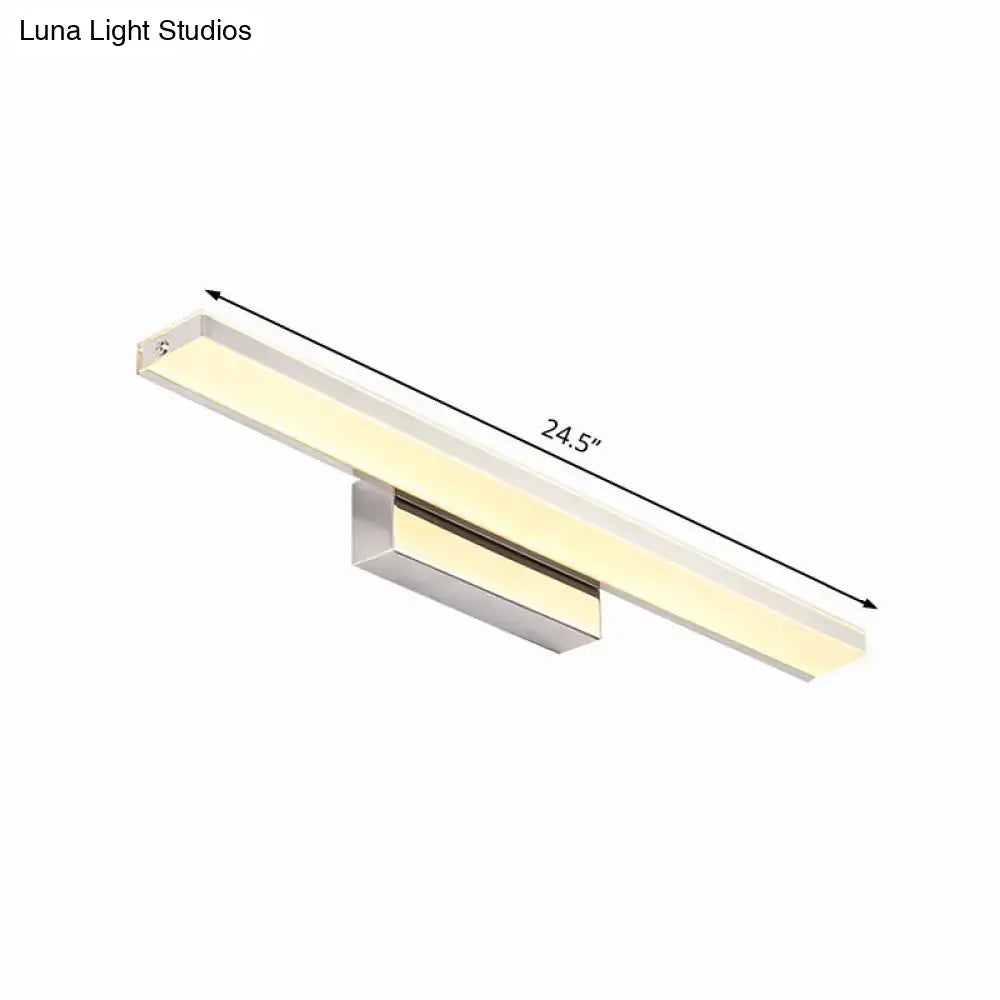 Silver Slim LED Sconce