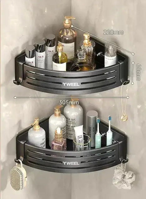 Silver Corner Shelf Rack