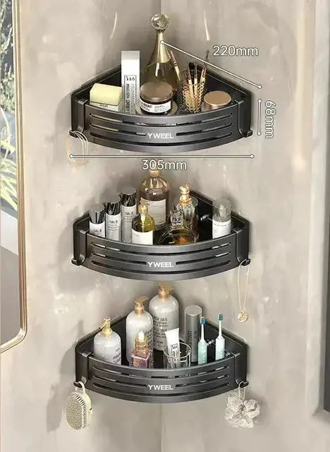Silver Corner Shelf Rack