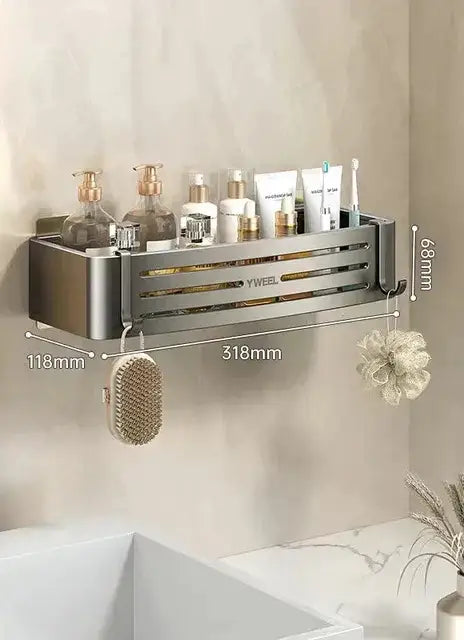 Silver Corner Shelf Rack