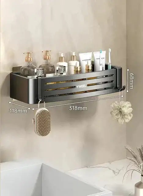 Silver Corner Shelf Rack