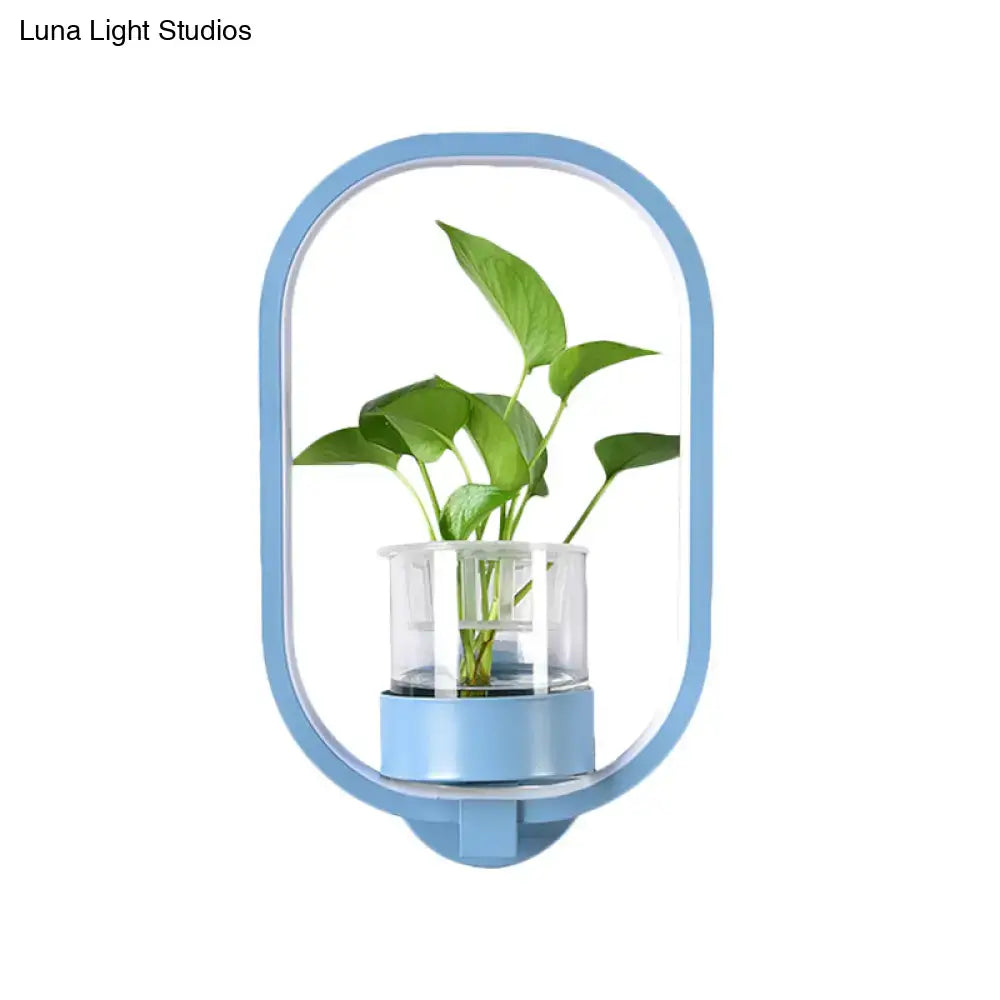 Silver Wall Light Planter
