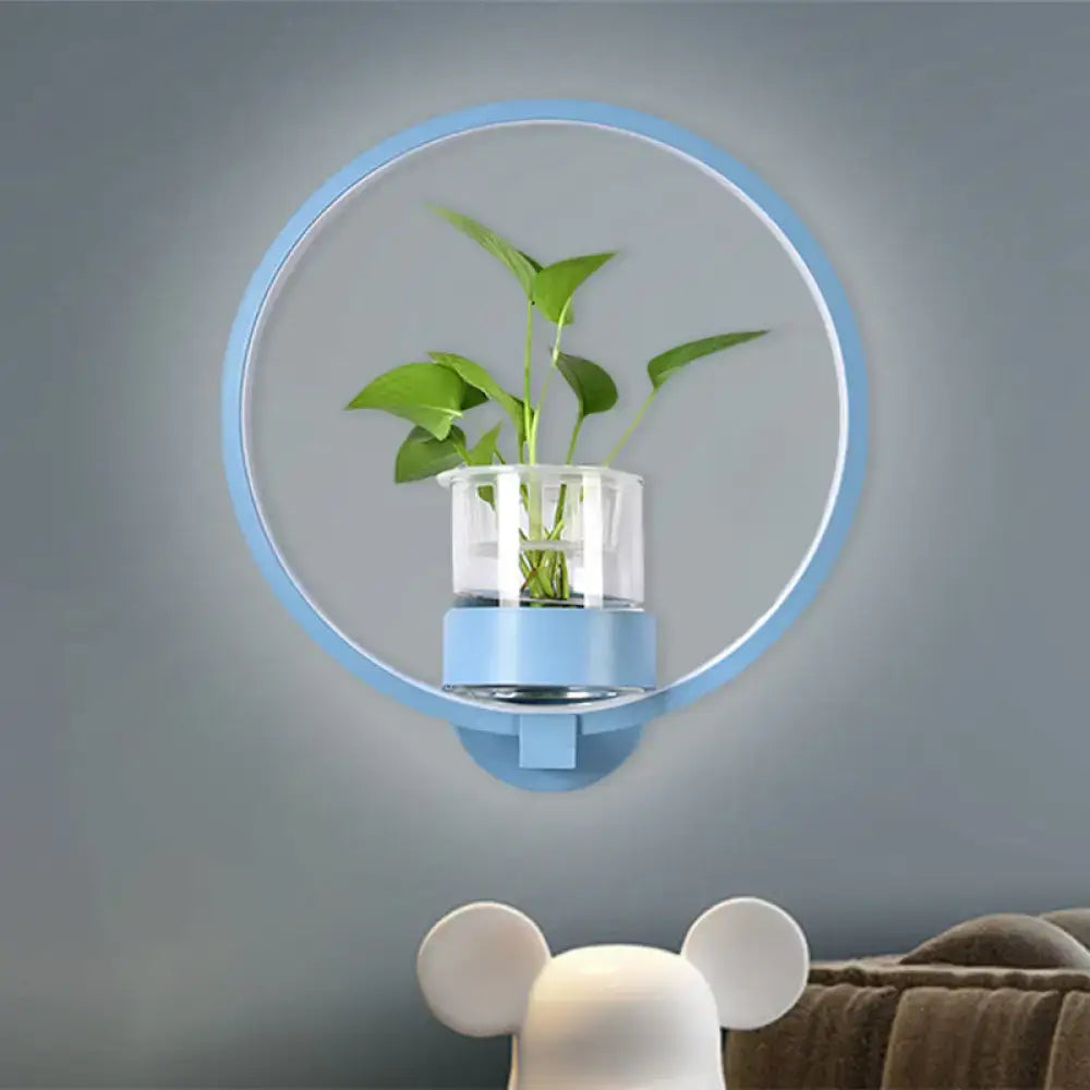 Silver Wall Light Planter