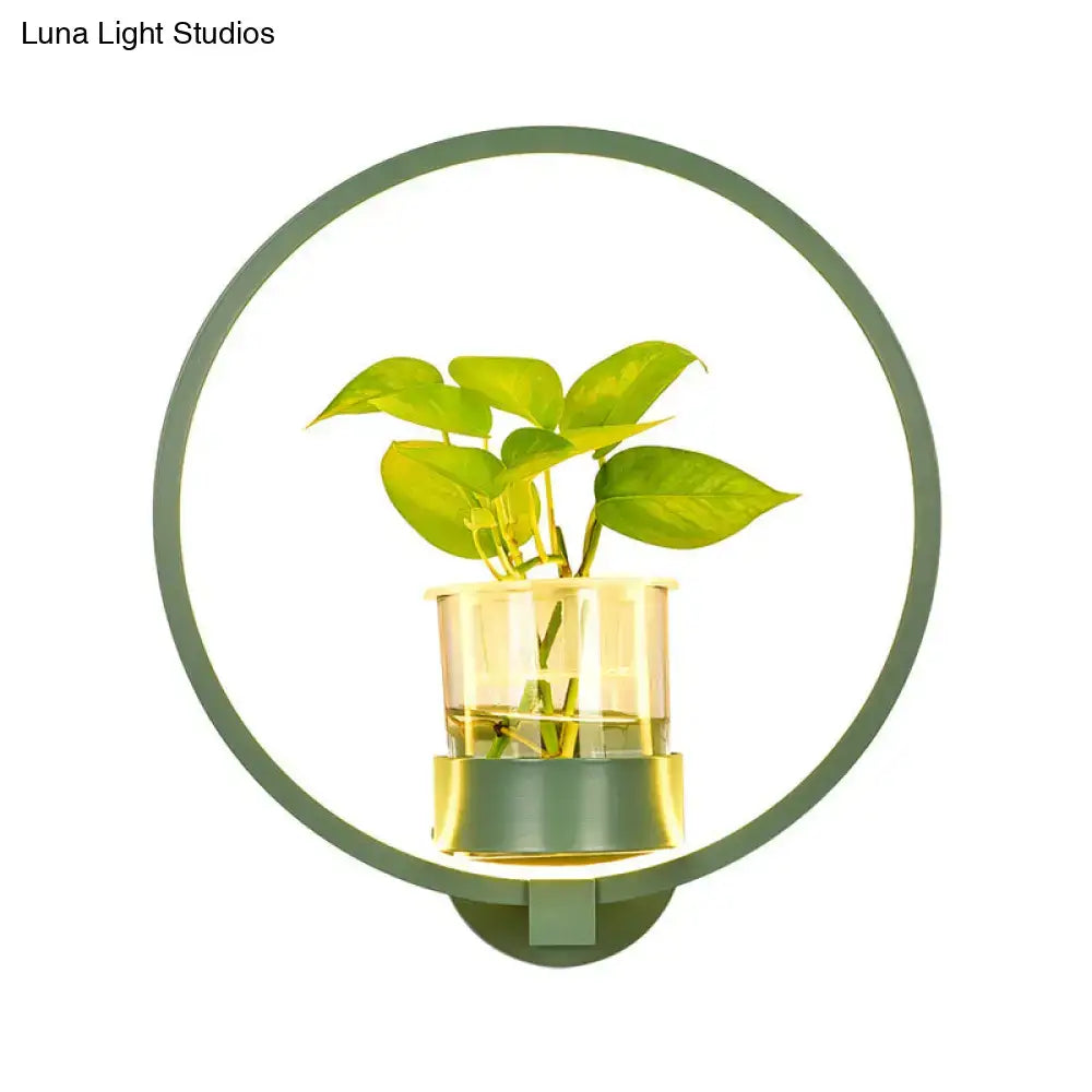 Silver Wall Light Planter