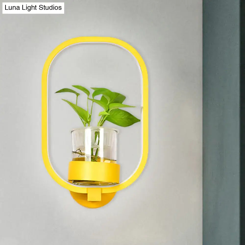 Silver Wall Light Planter