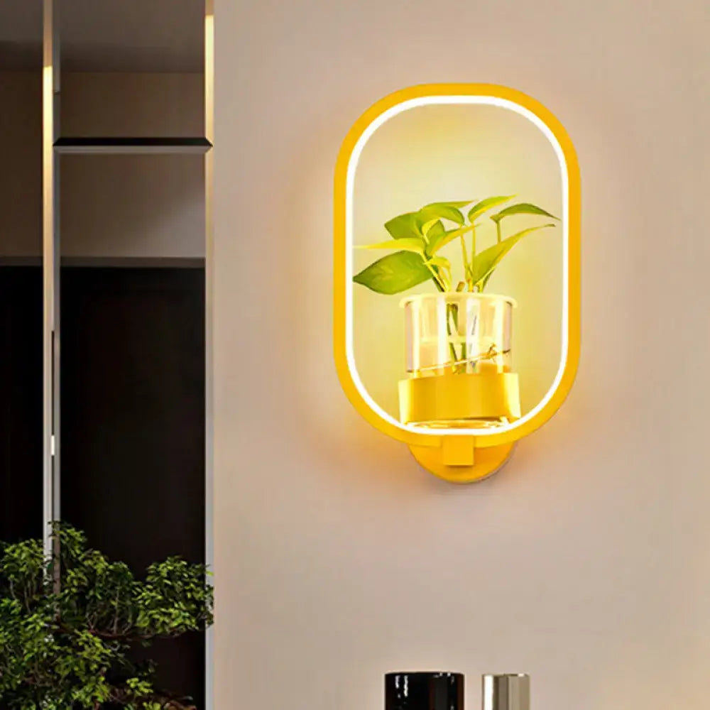 Silver Wall Light Planter