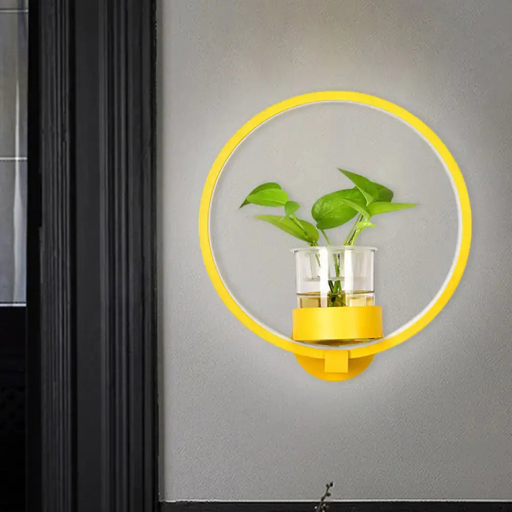 Silver Wall Light Planter