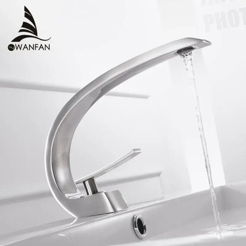 Chrome Waterfall Basin Faucet