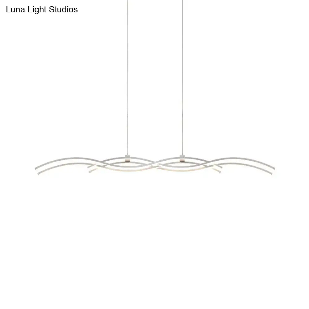 Silver Wave Pendant Light