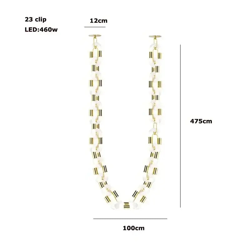 Crystal Gold Chain Chandelier