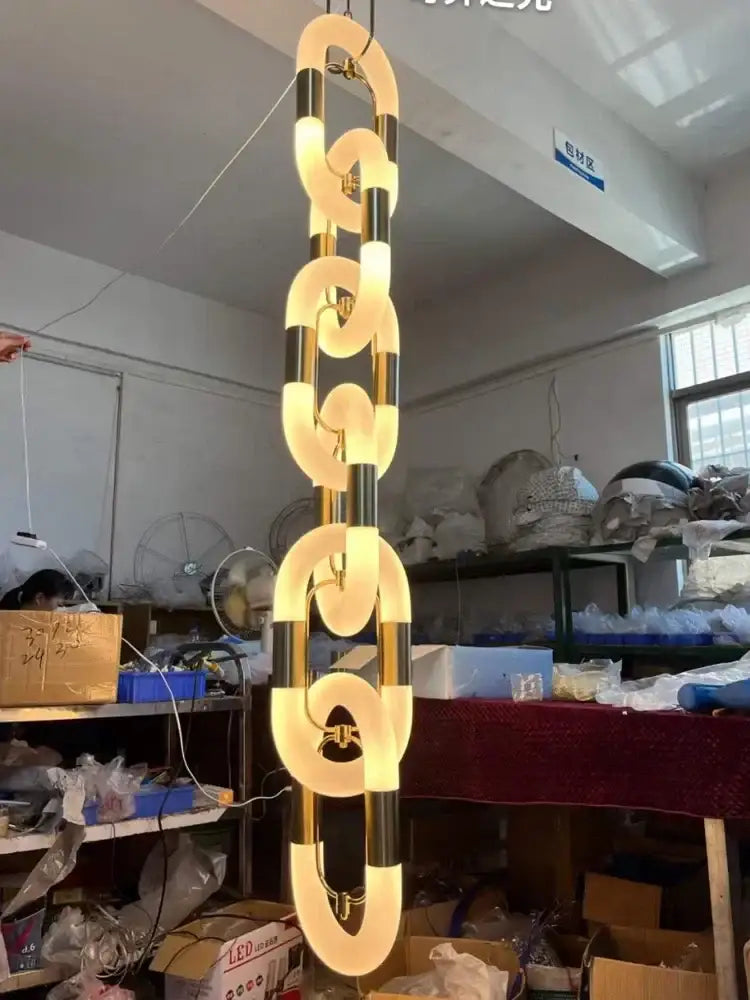 Crystal Gold Chain Chandelier