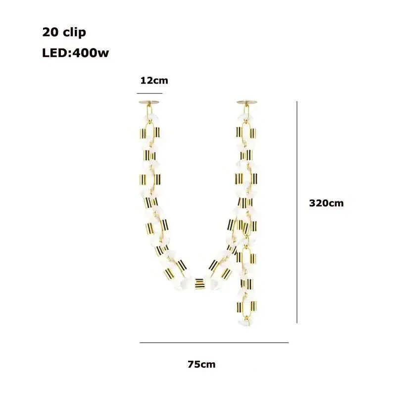 Crystal Gold Chain Chandelier