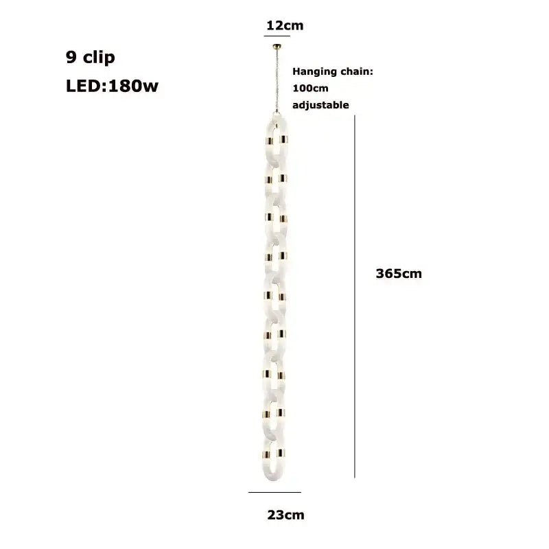 Crystal Gold Chain Chandelier