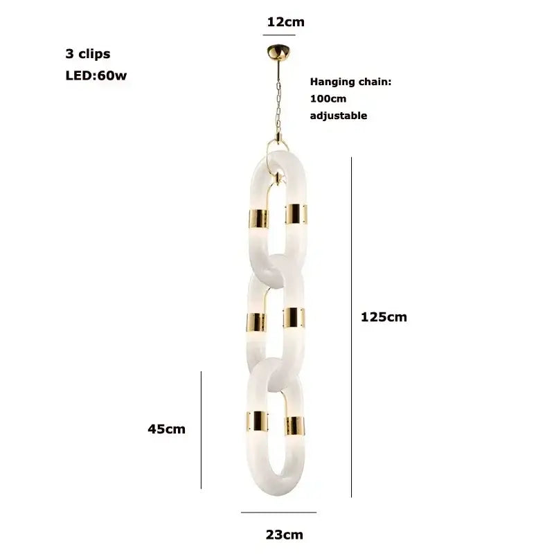 Crystal Gold Chain Chandelier