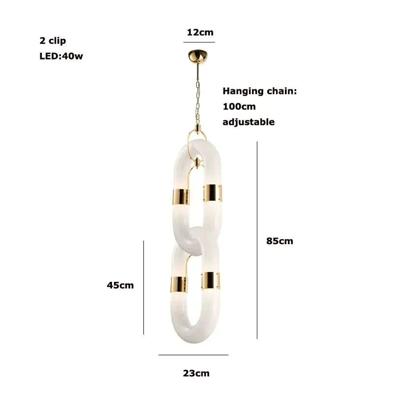 Crystal Gold Chain Chandelier