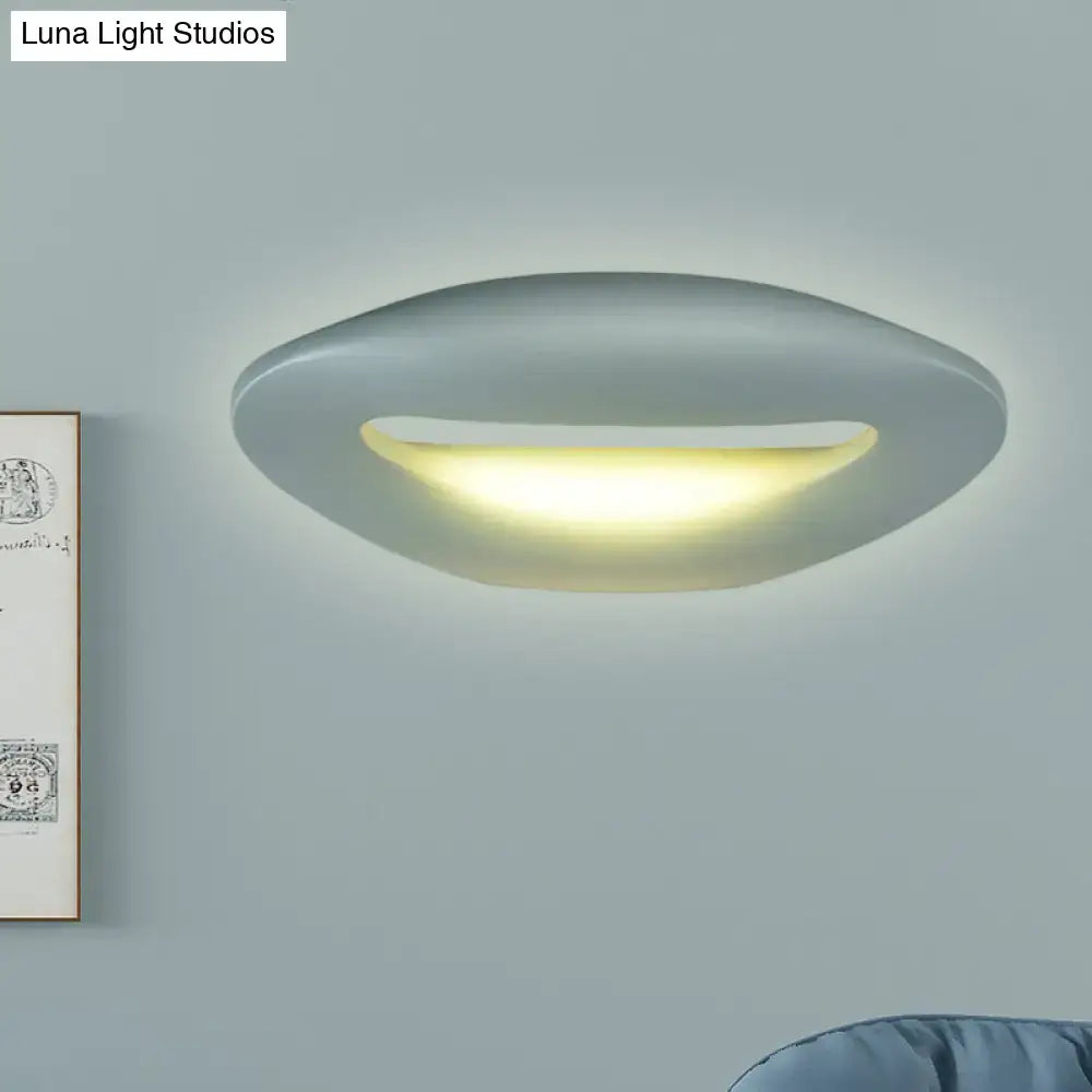 Black White LED Smiling-Face Sconce