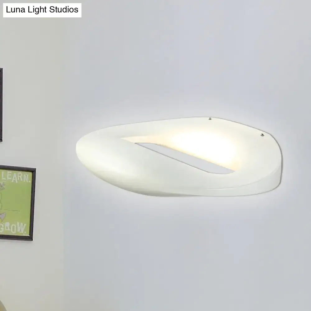 Black White LED Smiling-Face Sconce