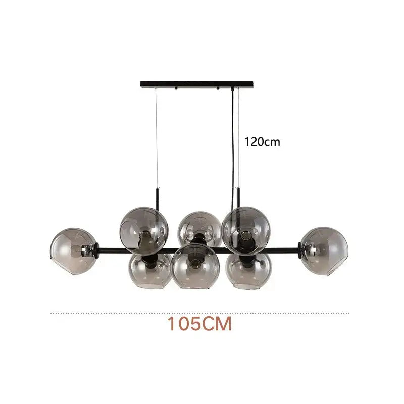 Gold Glass Ball Pendant for Kitchen or Dining