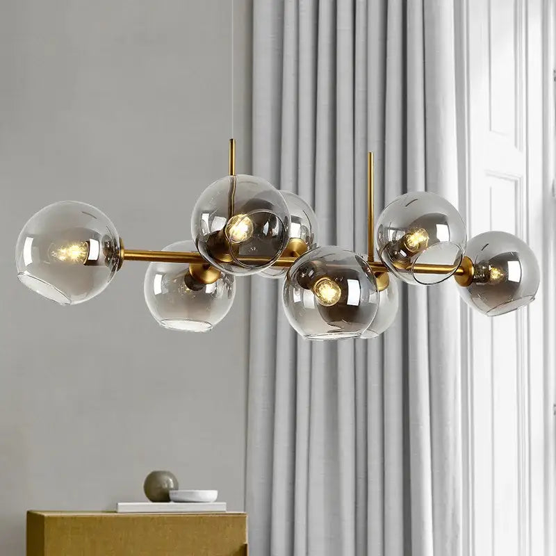 Gold Glass Ball Pendant for Kitchen or Dining