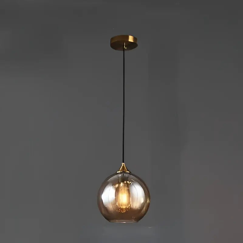 Amber Glass Pendant Trio