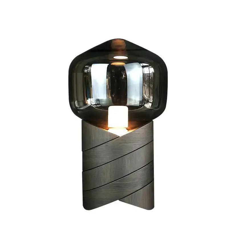 Smoked Glass Resin Lamp