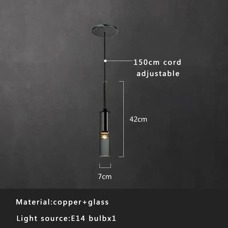 Crystal Copper Pendant Light