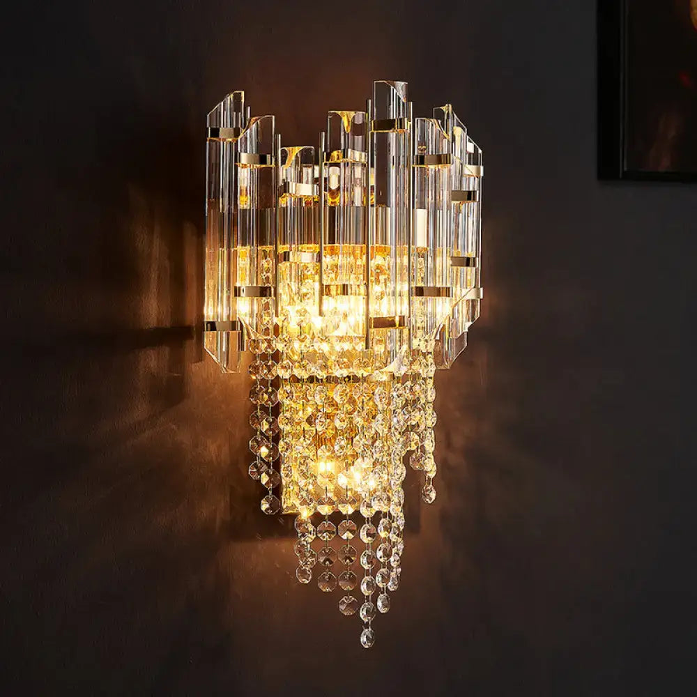 Gray Crystal Wall Sconce