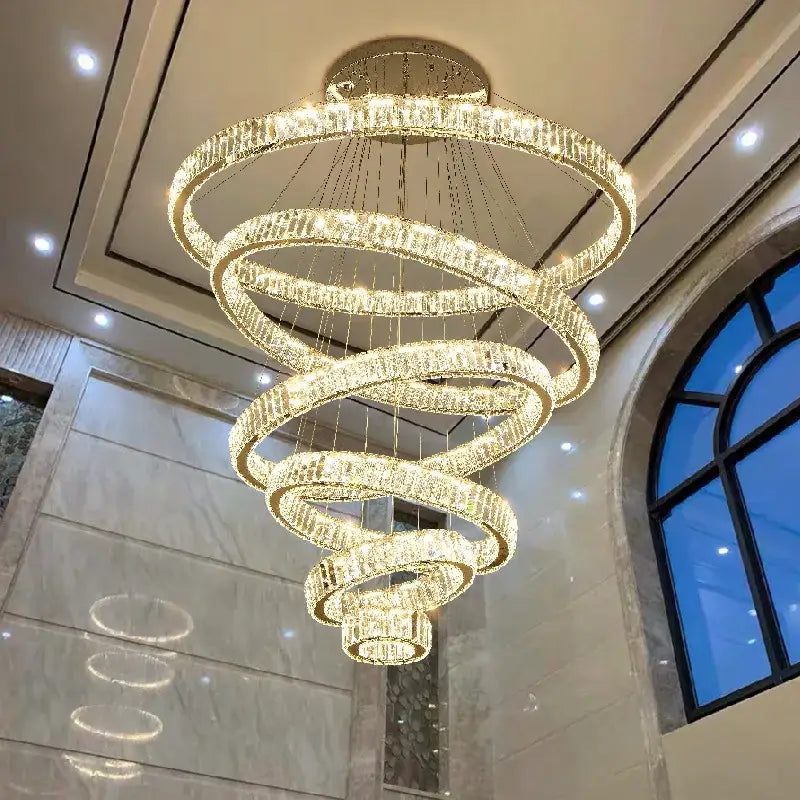 Chrome Crystal LED Chandelier