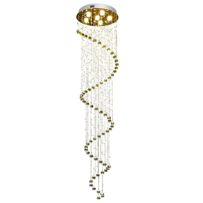 Spiral Crystal Staircase Chandelier