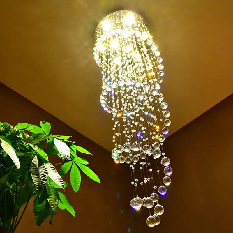 Spiral Crystal Staircase Chandelier