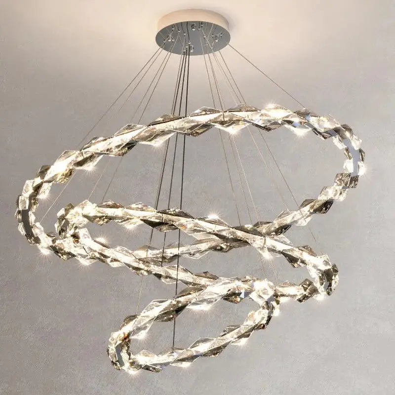 Crystal Spiral Chandelier