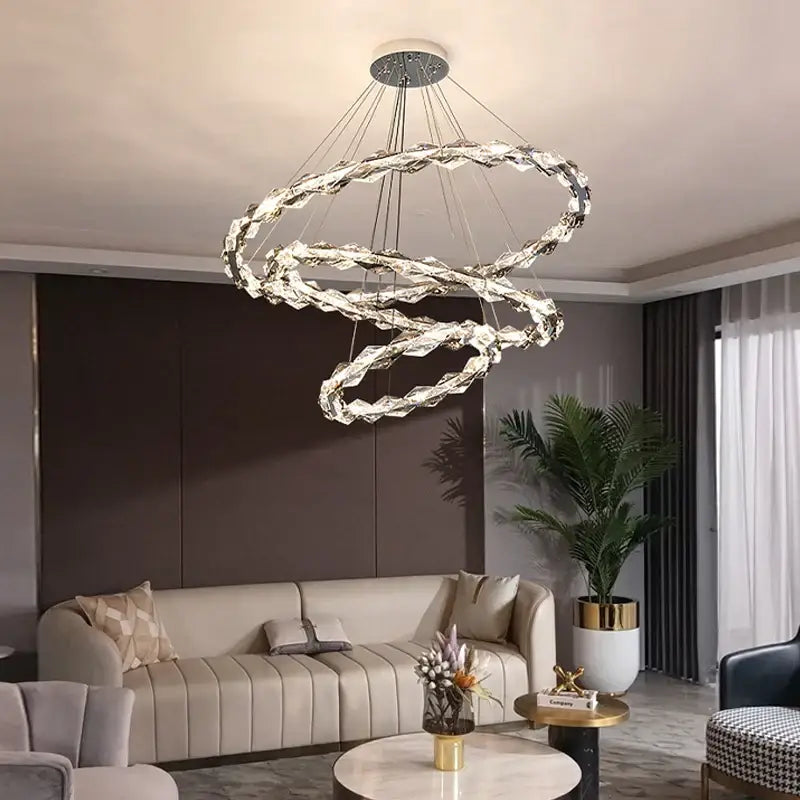 Crystal Spiral Chandelier