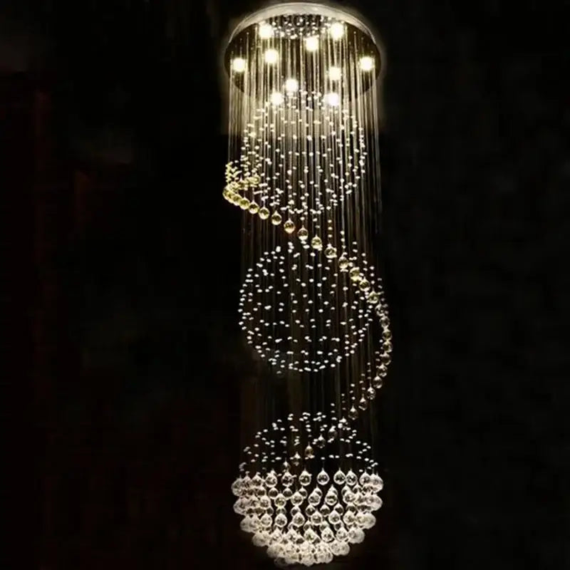 Crystal Spiral LED Chandelier