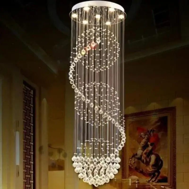 Crystal Spiral LED Chandelier