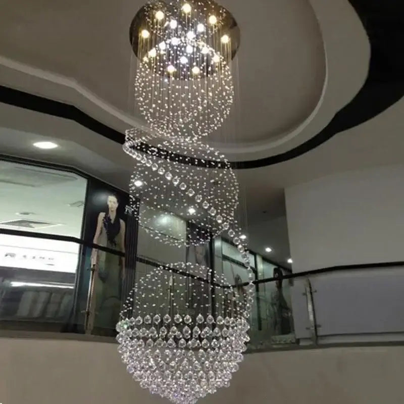 Crystal Spiral LED Chandelier