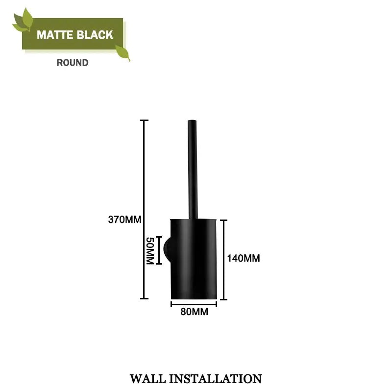 Gold Square Toilet Brush Set