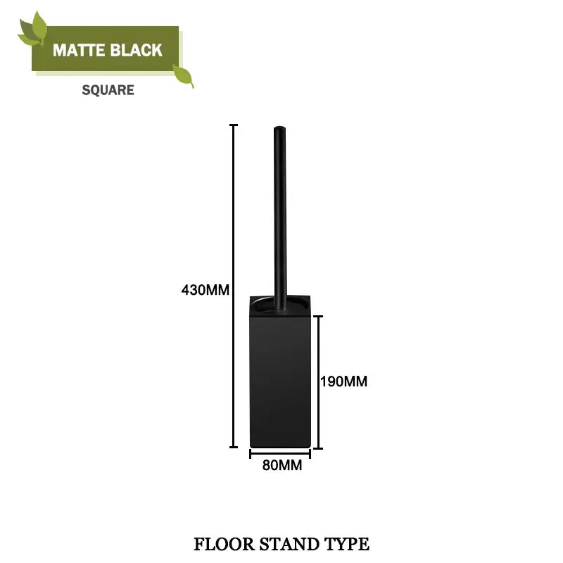 Gold Square Toilet Brush Set