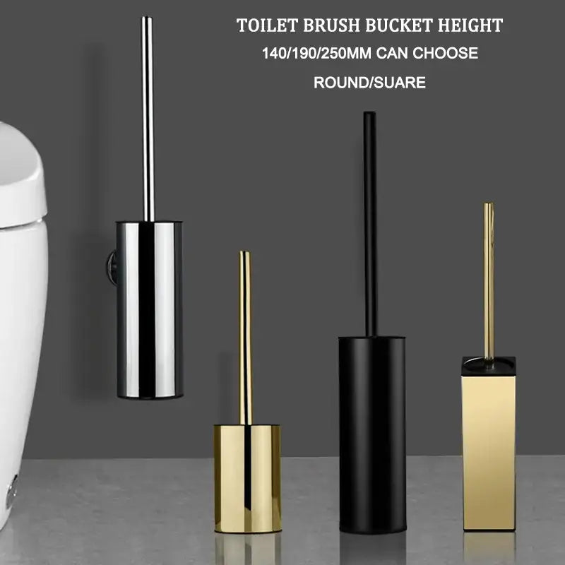 Gold Square Toilet Brush Set