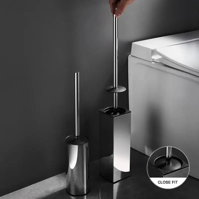 Gold Square Toilet Brush Set