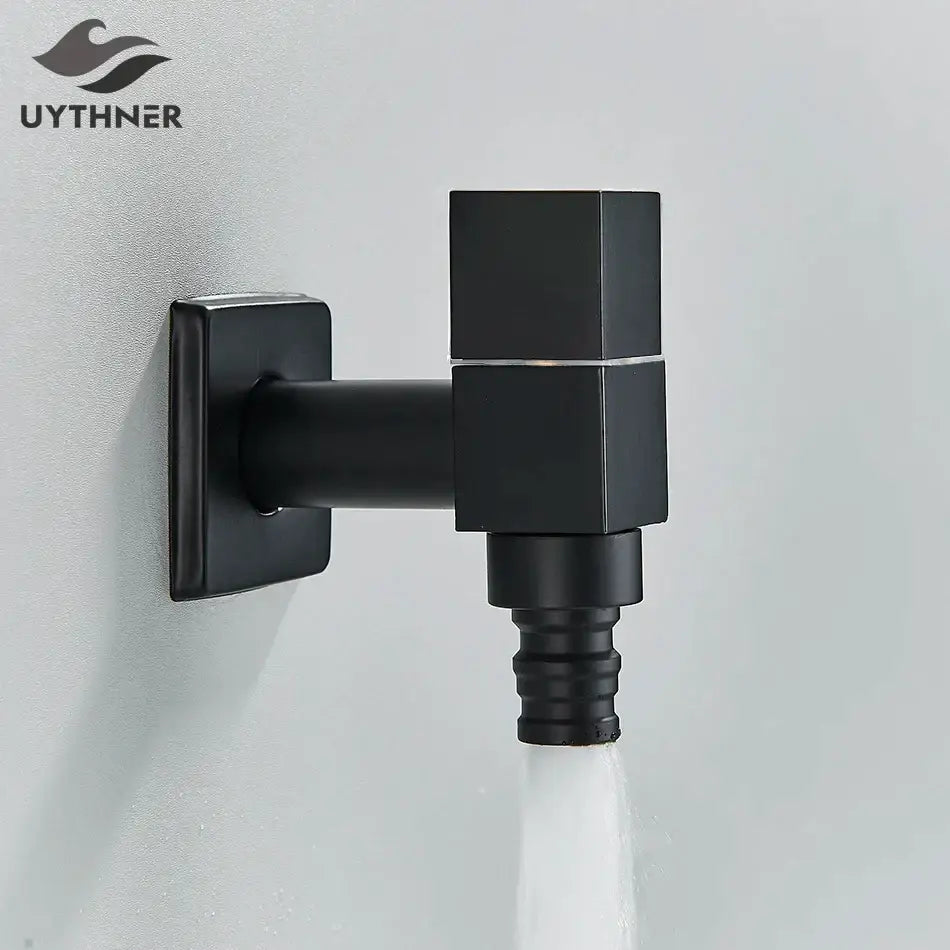 Black Brass Wall Faucet