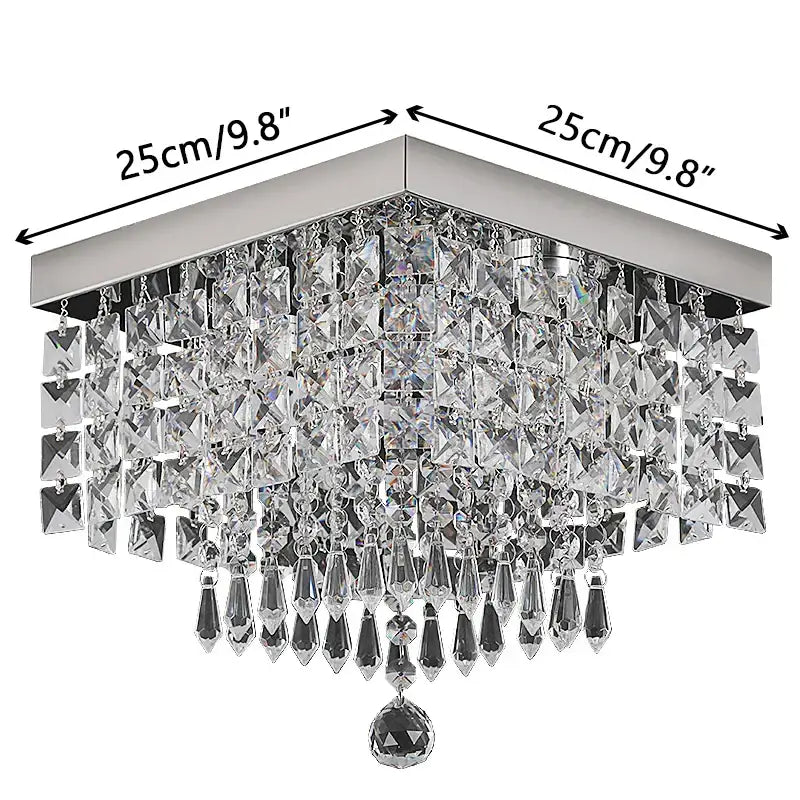 Black Crystal LED 40cm Chandelier