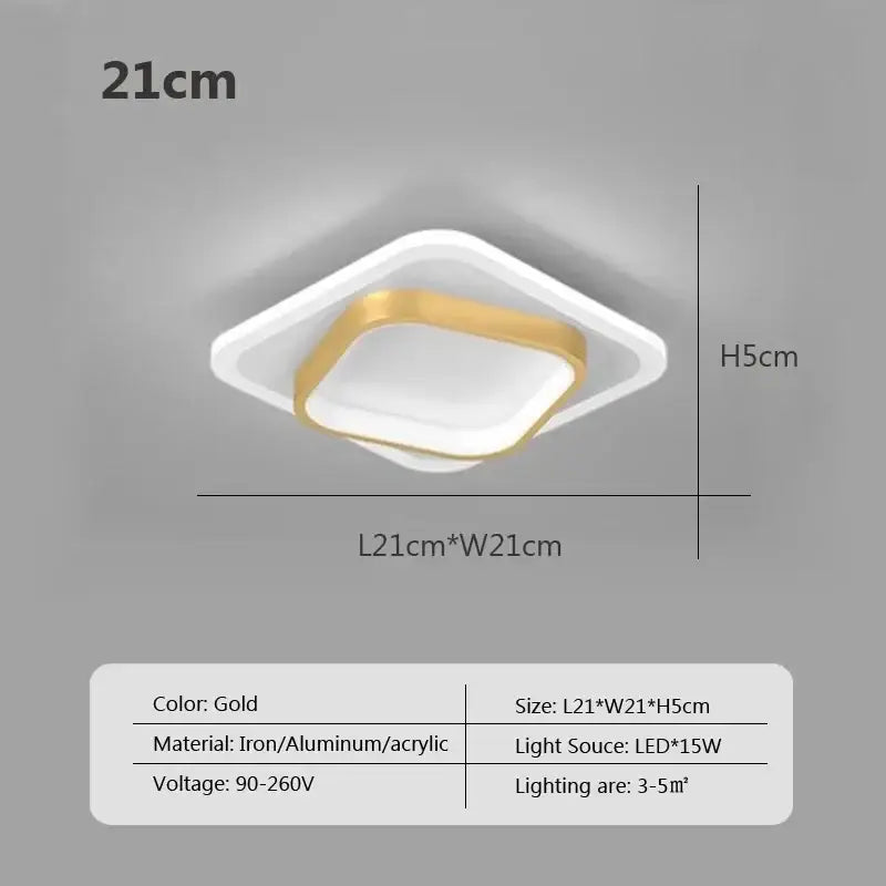 Black Square LED Ceiling Light