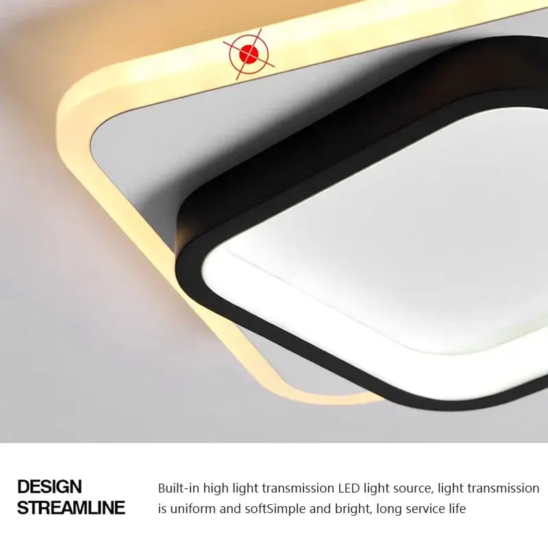 Black Square LED Ceiling Light